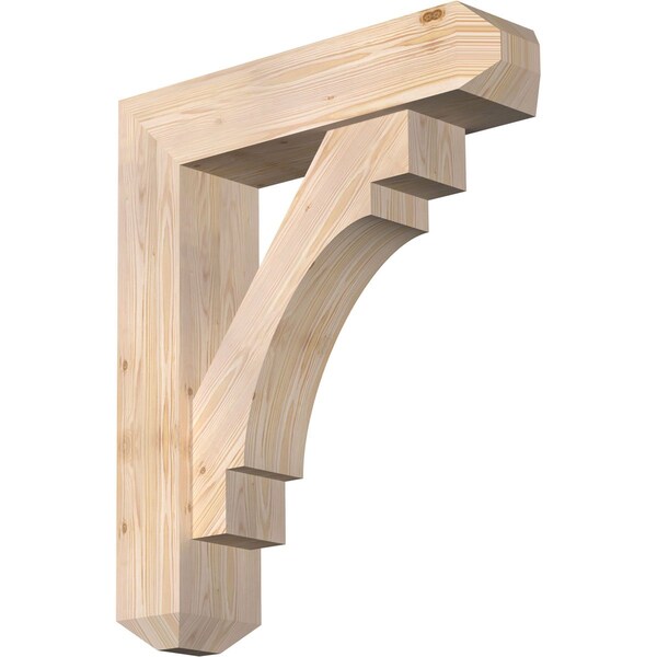 Ekena Millwork Merced Craftsman Smooth Bracket w/ Offset Brace, Douglas Fir, 7 1/2"W x 30"D x 36"H BKT0806X30X36MRC04SDF - main